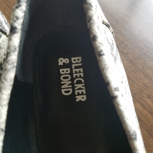 Bleecker and Bond Snakeskin Loafers with Silver Buckle - Picture 3 of 9